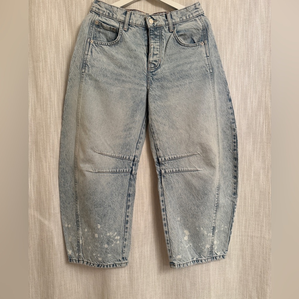 We The Free Light Blue Good Luck barrel Jeans 💙